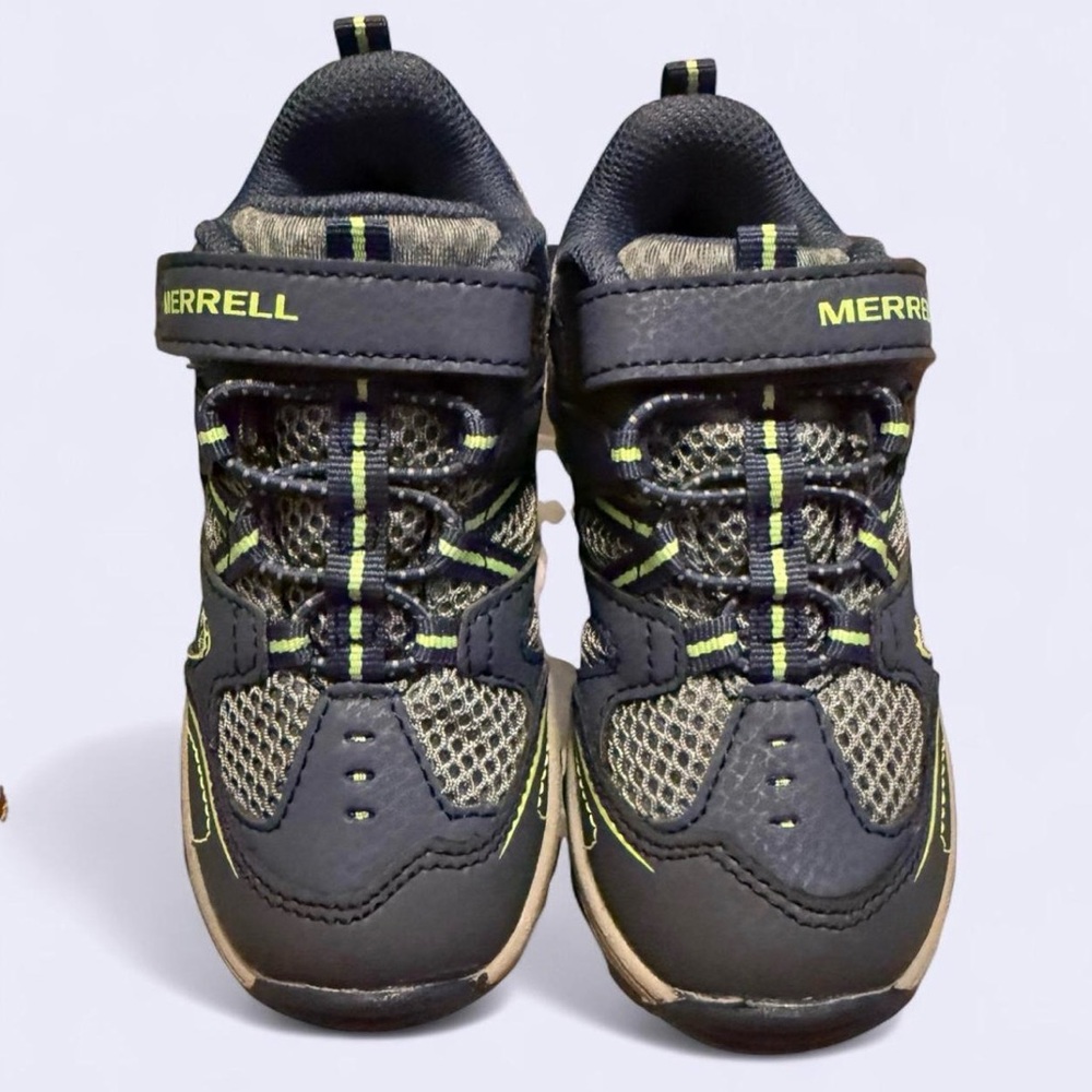 Merrell Kids' Black and Green Sneakers - Picture 2 of 5